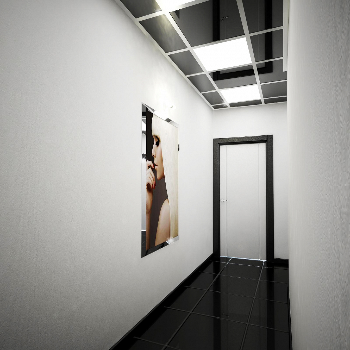 Разработка дизайна для офиса представительства компании Дешели: коридор, фото 3