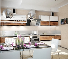 Разработка дизайна интерьера для квартиры на проспекте Патриотов: кухня, фото 2