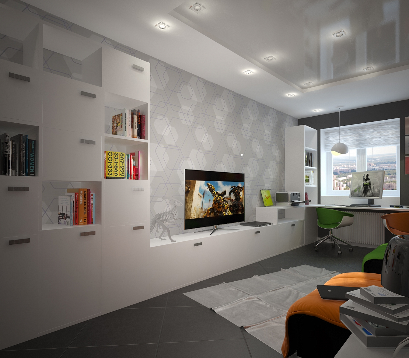 Дизайн проект квартиры на Кразнознаменной: детская, фото 3