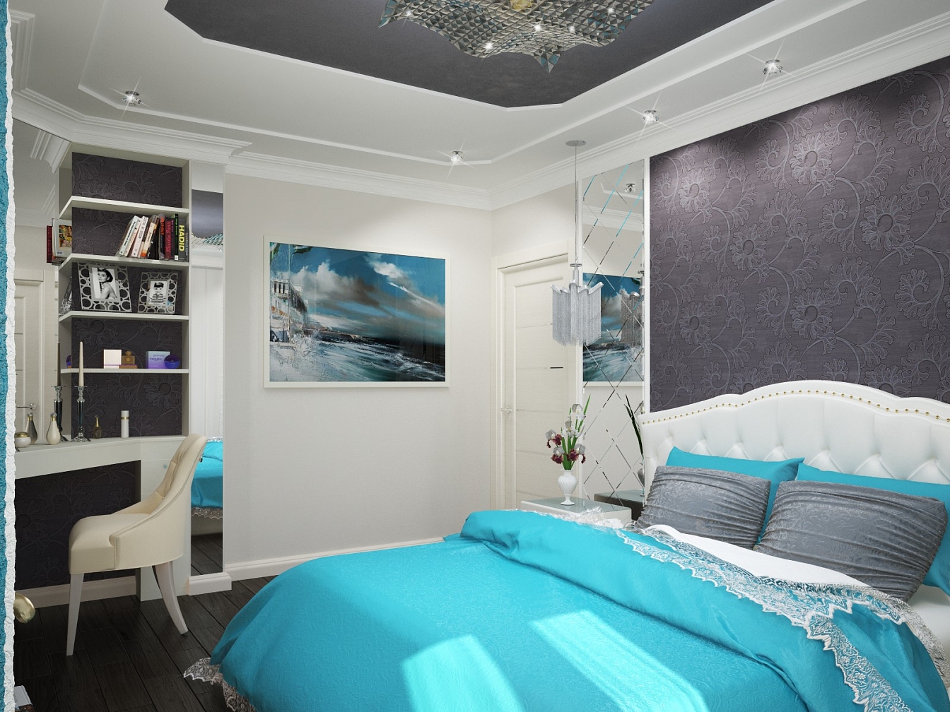 Дизайн проект квартиры на Большой Манежной 13: спальня, фото 1