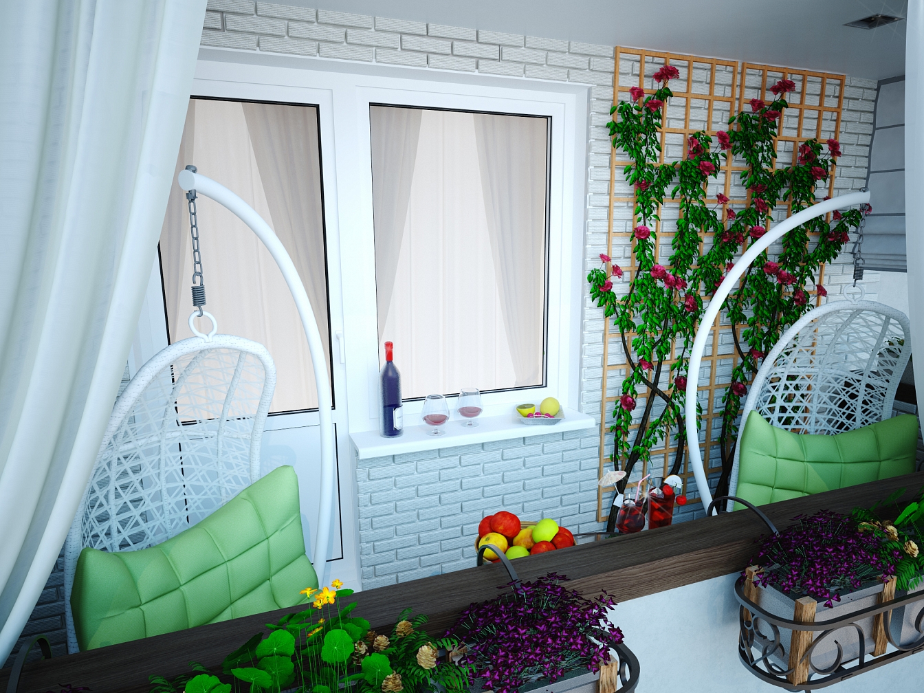 Дизайн проект для квартиры на Дурова: балкон, фото 3