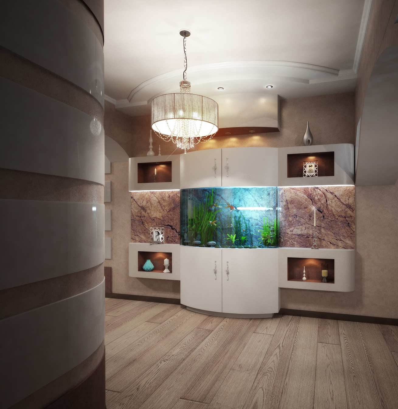 Разработка дизайн проекта квартиры на Большой Манежной 5: гостиная, фото 6