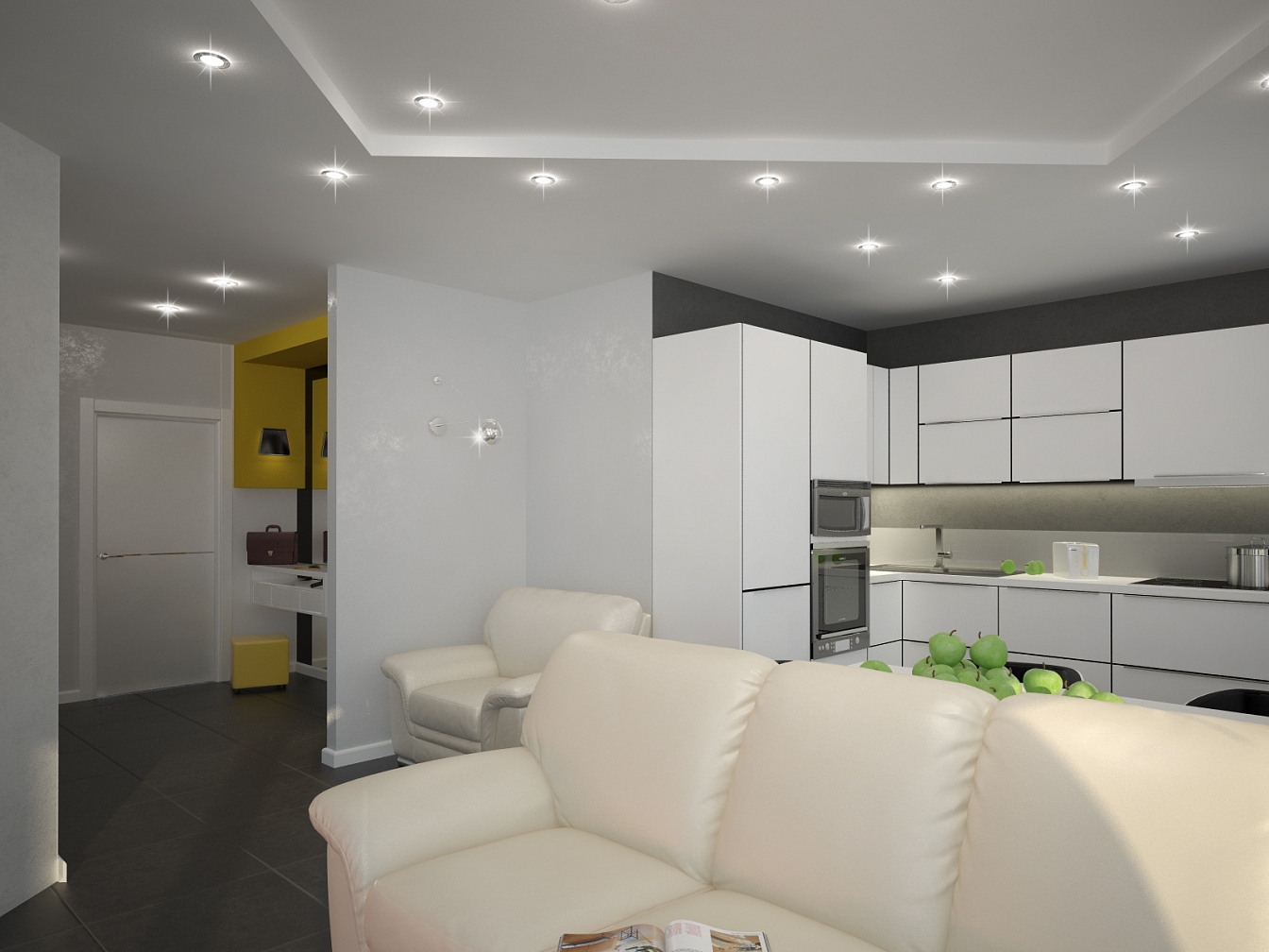 Дизайн проект квартиры на Кразнознаменной: гостиная, фото 4