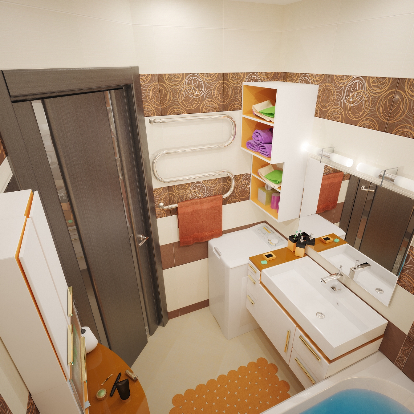 Дизайн интерьера квартиры на Фридриха Энгельса: ванная комната, фото 7