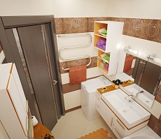 Дизайн интерьера квартиры на Фридриха Энгельса: ванная комната, фото 7