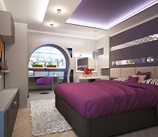 Разработка дизайна квартиры на Димитрова: спальня, фото 1