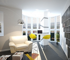 Дизайн проект квартиры на Кразнознаменной: гостиная, фото 2