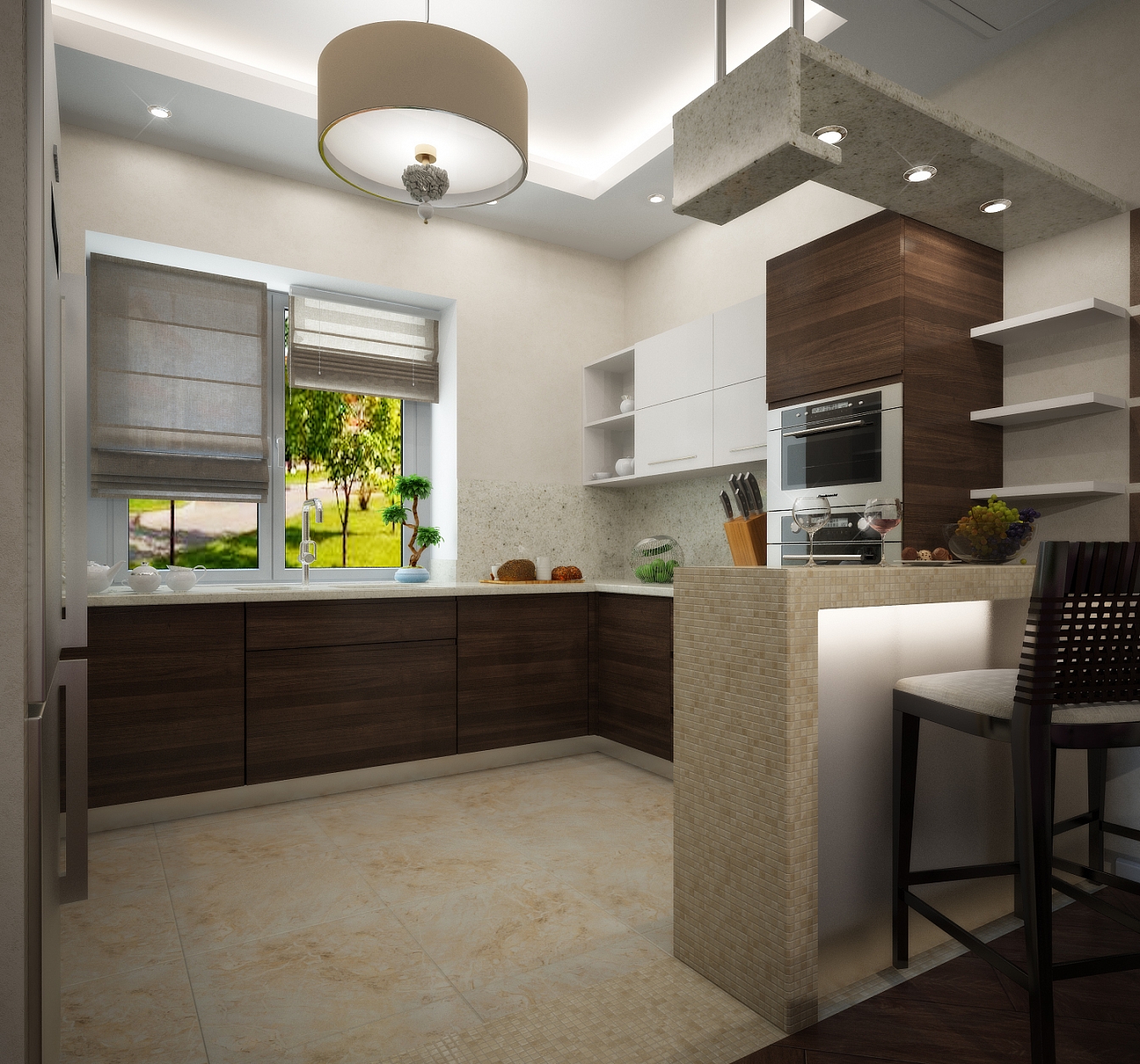 Дизайн проект интерьера дома на улице 1 мая: кухня, фото 1