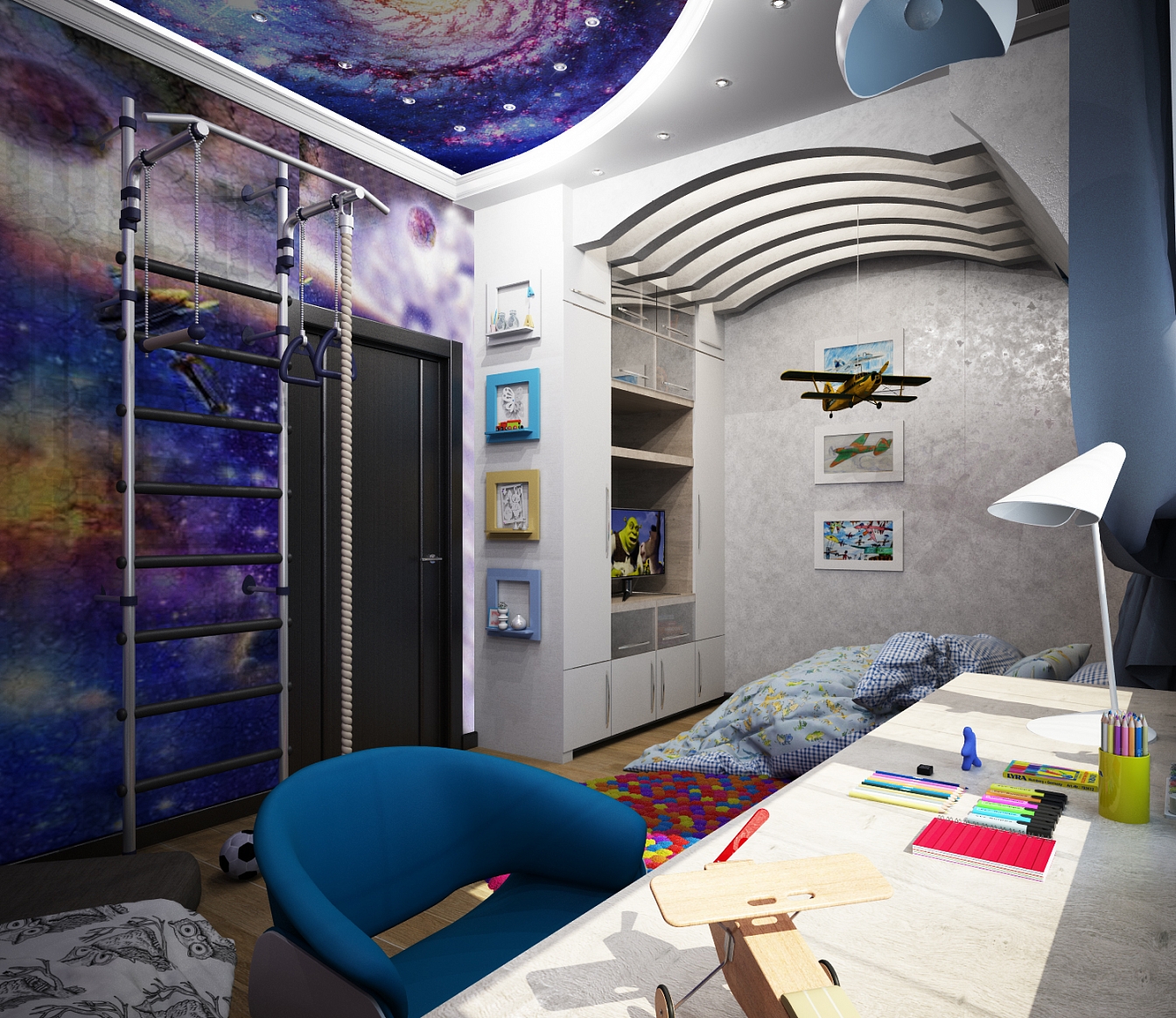 Разработка дизайн проекта квартиры на Большой Манежной 5: детская, фото 2