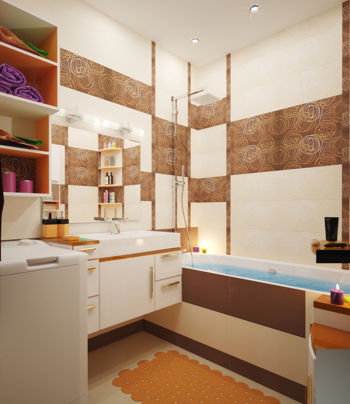 Дизайн интерьера квартиры на Фридриха Энгельса: ванная комната, фото 1