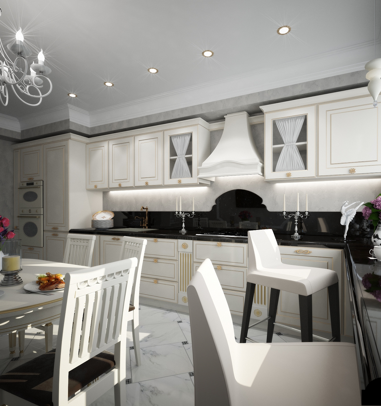 Дизайн проект интерьера квартиры на Тютчева: кухня, фото 6