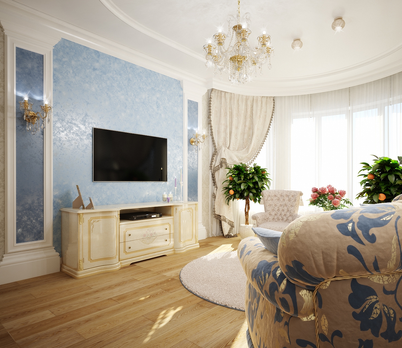 Разработка и реализация дизайн проекта коттеджа в поселке Ямное: гостиная, фото 8 Разработка и реализация дизайн проекта коттеджа в поселке Ямное: гостиная, фото 8