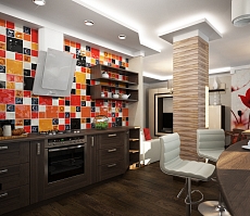 Разработка дизайна квартиры на Димитрова: кухня, фото 2
