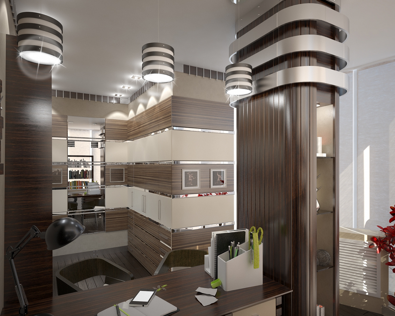 Разработка дизайна для офиса представительства компании Дешели: кабинет, фото 2