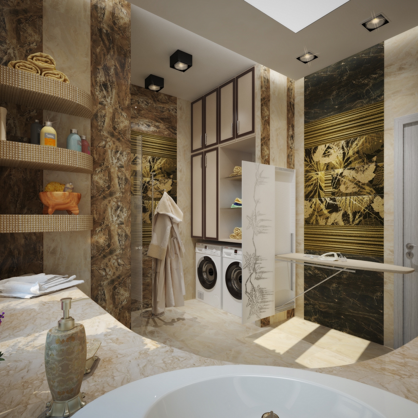 Дизайн проект интерьера дома на улице 1 мая: ванная комната, фото 8