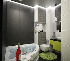 Дизайн проект квартиры на Кразнознаменной: ванная комната, фото 3