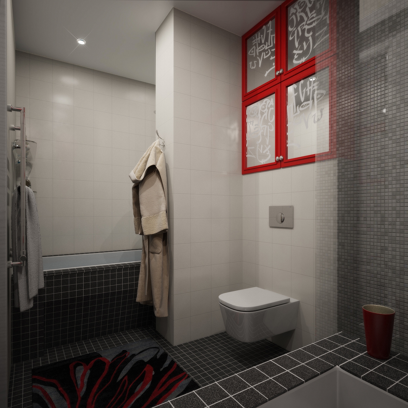 Разработка дизайна для квартиры на Одинцова: ванная комната, фото 1