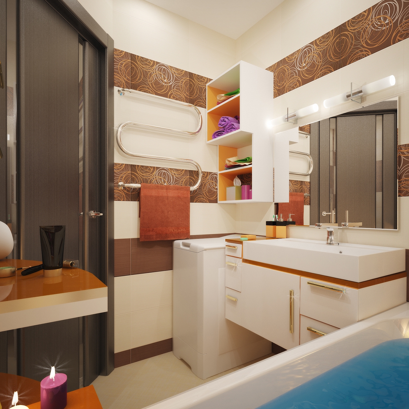 Дизайн интерьера квартиры на Фридриха Энгельса: ванная комната, фото 4