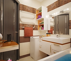 Дизайн интерьера квартиры на Фридриха Энгельса: ванная комната, фото 4