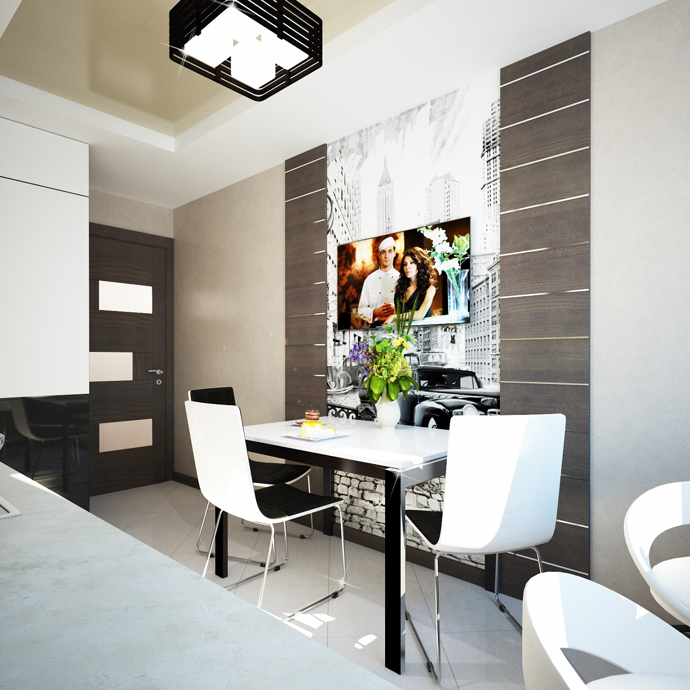 Дизайн проект квартиры на Олимпийском: кухня, фото 4