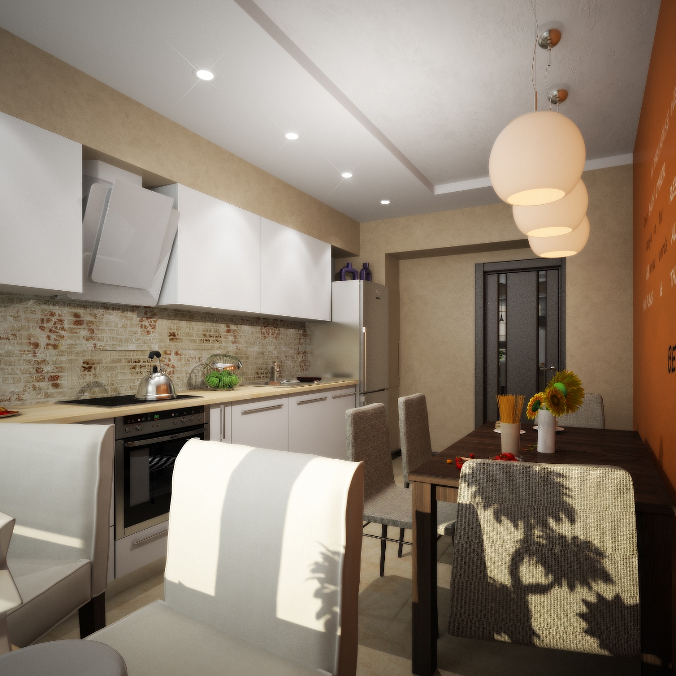 Дизайн проект дома на Владимира Невского: кухня, фото 2