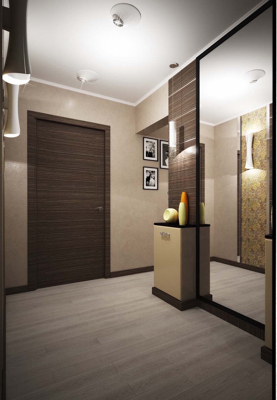 Дизайн проект интерьера квартиры на Тютчева: прихожая, фото 6