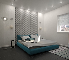 Дизайн проект квартиры на Кразнознаменной: спальня, фото 1