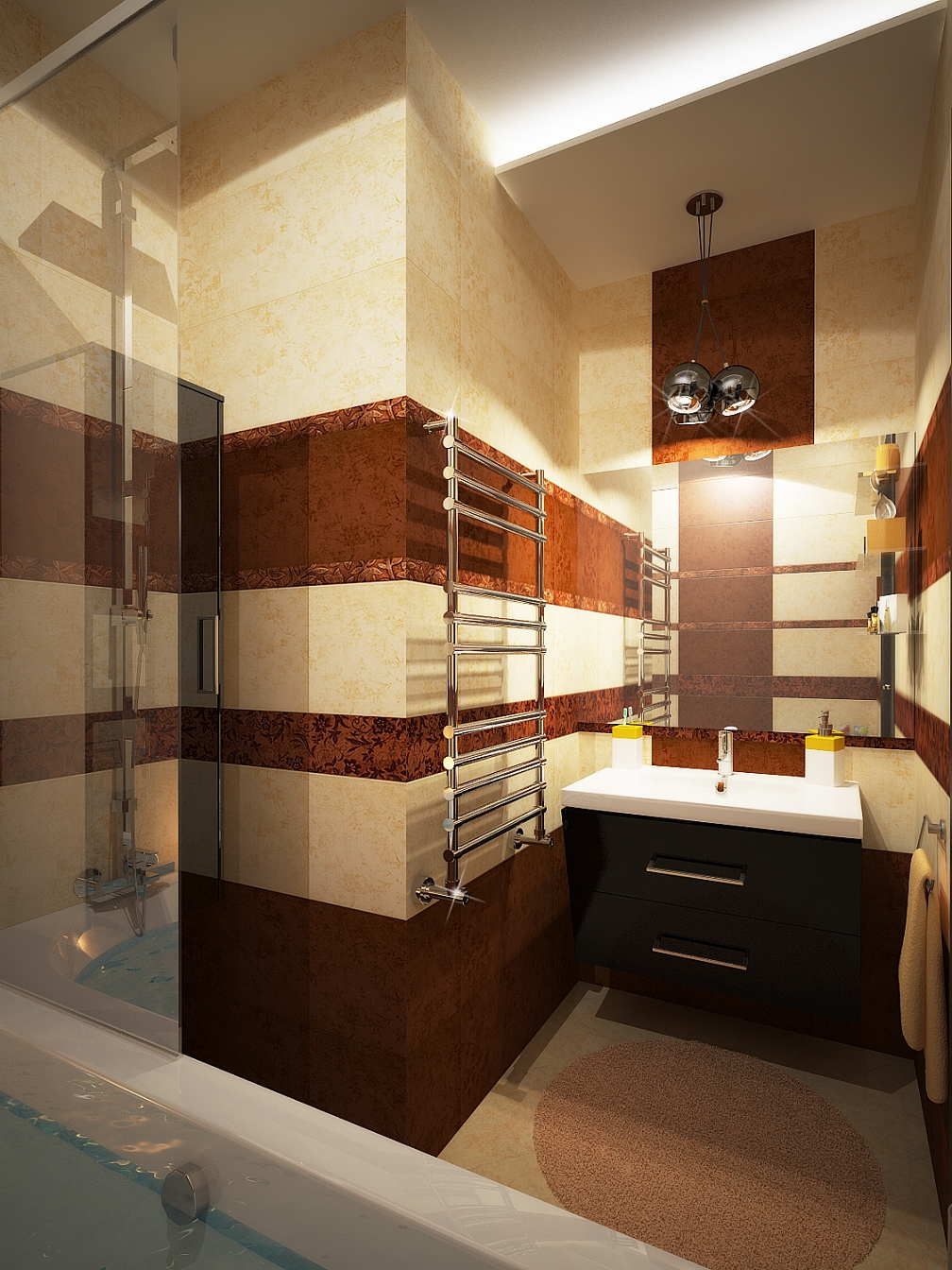 Дизайн проект дома на Владимира Невского: ванная комната, фото 4