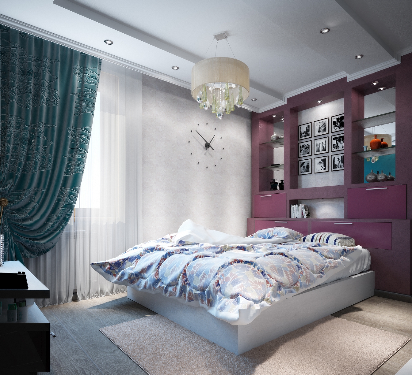 Дизайн интерьера квартиры на Фридриха Энгельса: спальня, фото 4