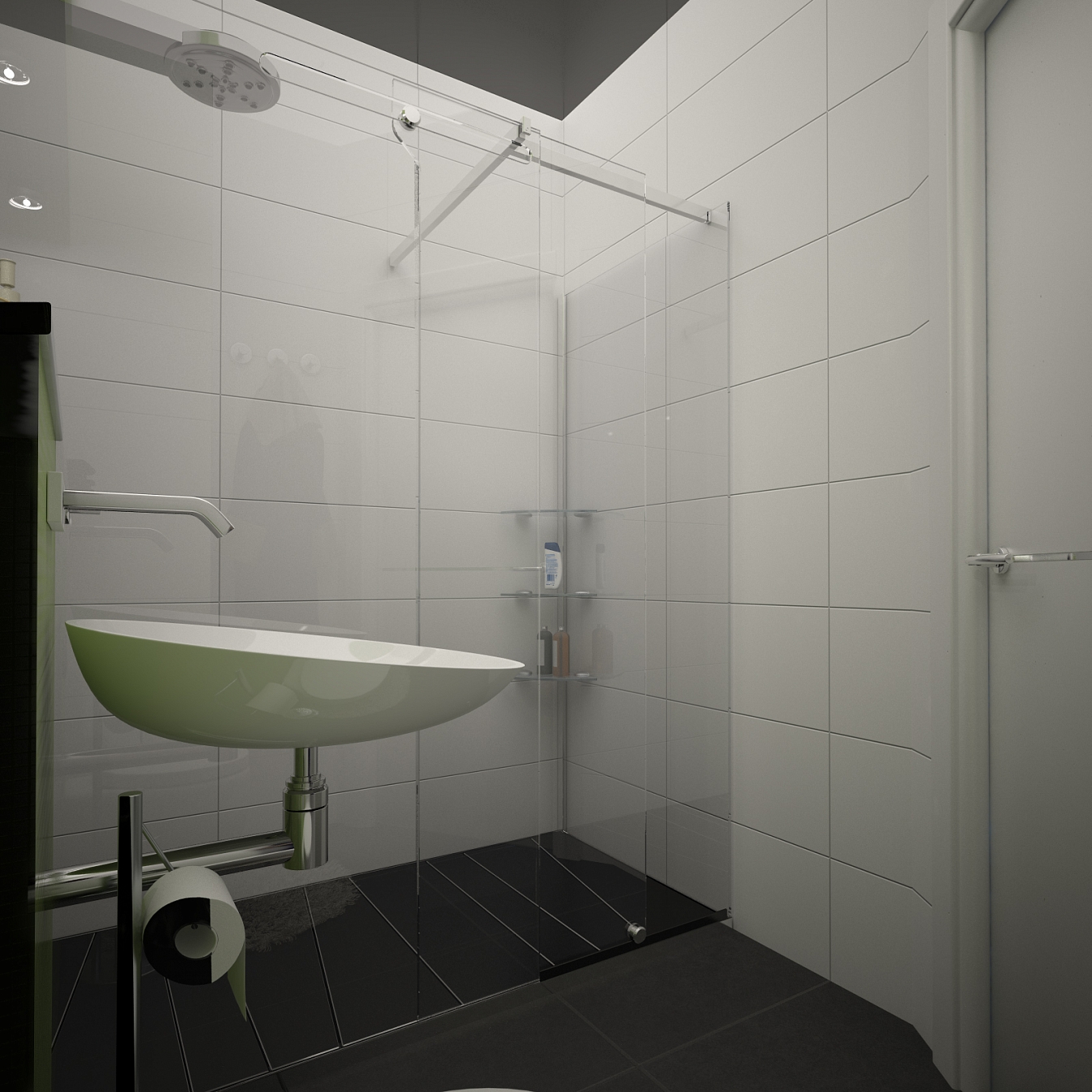 Дизайн проект квартиры на Кразнознаменной: туалет, фото 1