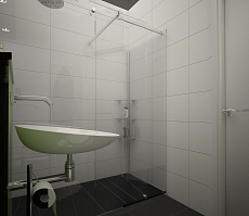 Дизайн проект квартиры на Кразнознаменной: туалет, фото 1