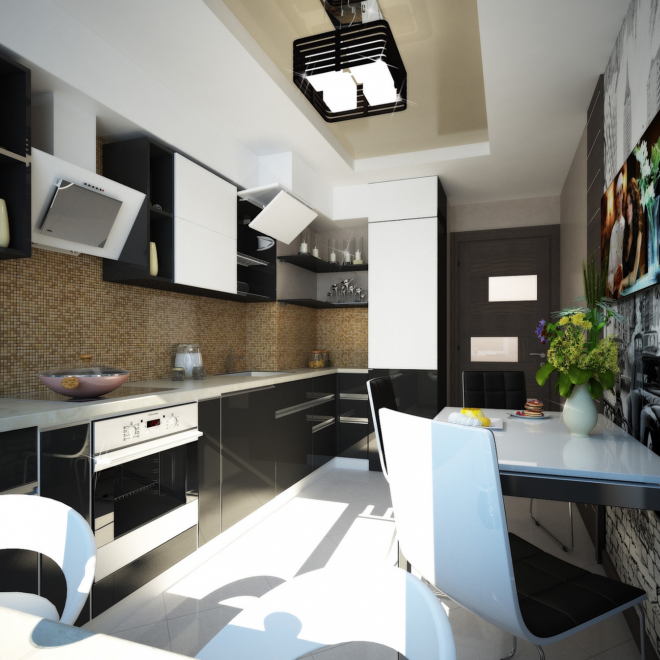 Дизайн проект квартиры на Олимпийском: кухня, фото 1