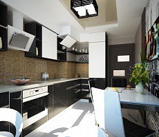 Дизайн проект квартиры на Олимпийском: кухня, фото 1