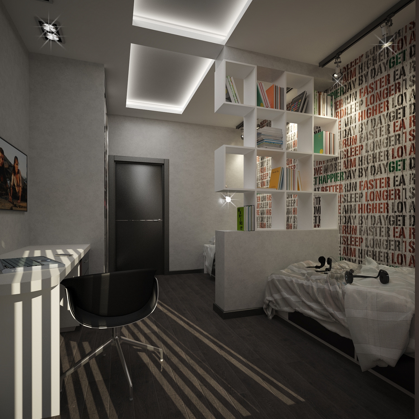 Разработка дизайна интерьера для квартиры на проспекте Патриотов: детская, фото 2 Разработка дизайна интерьера для квартиры на проспекте Патриотов: детская, фото 2