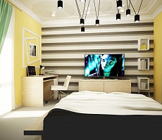 Дизайн проект квартиры на Большой Манежной 13: спальня, фото 3