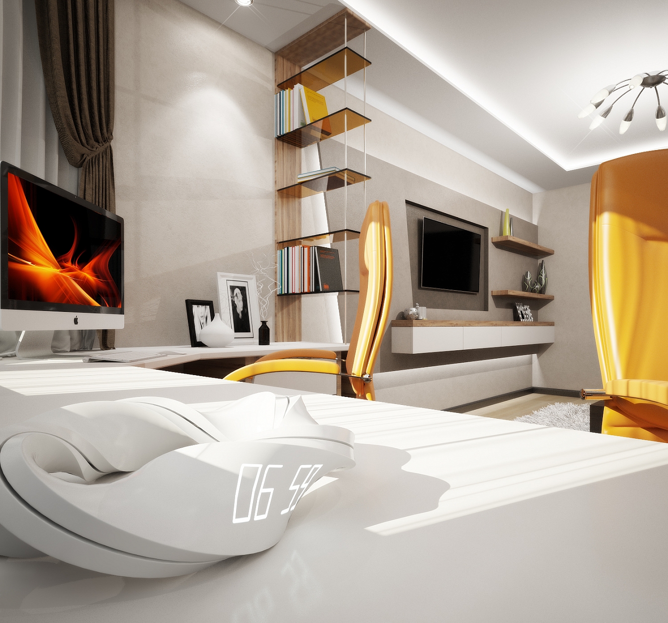 Дизайн проект дома на Владимира Невского: гостиная, фото 5