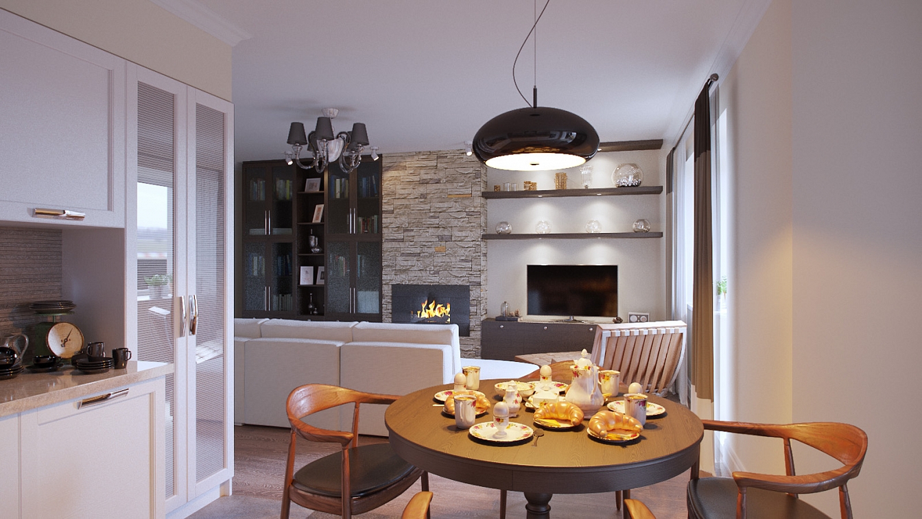 Кухня-гостиная фото 3