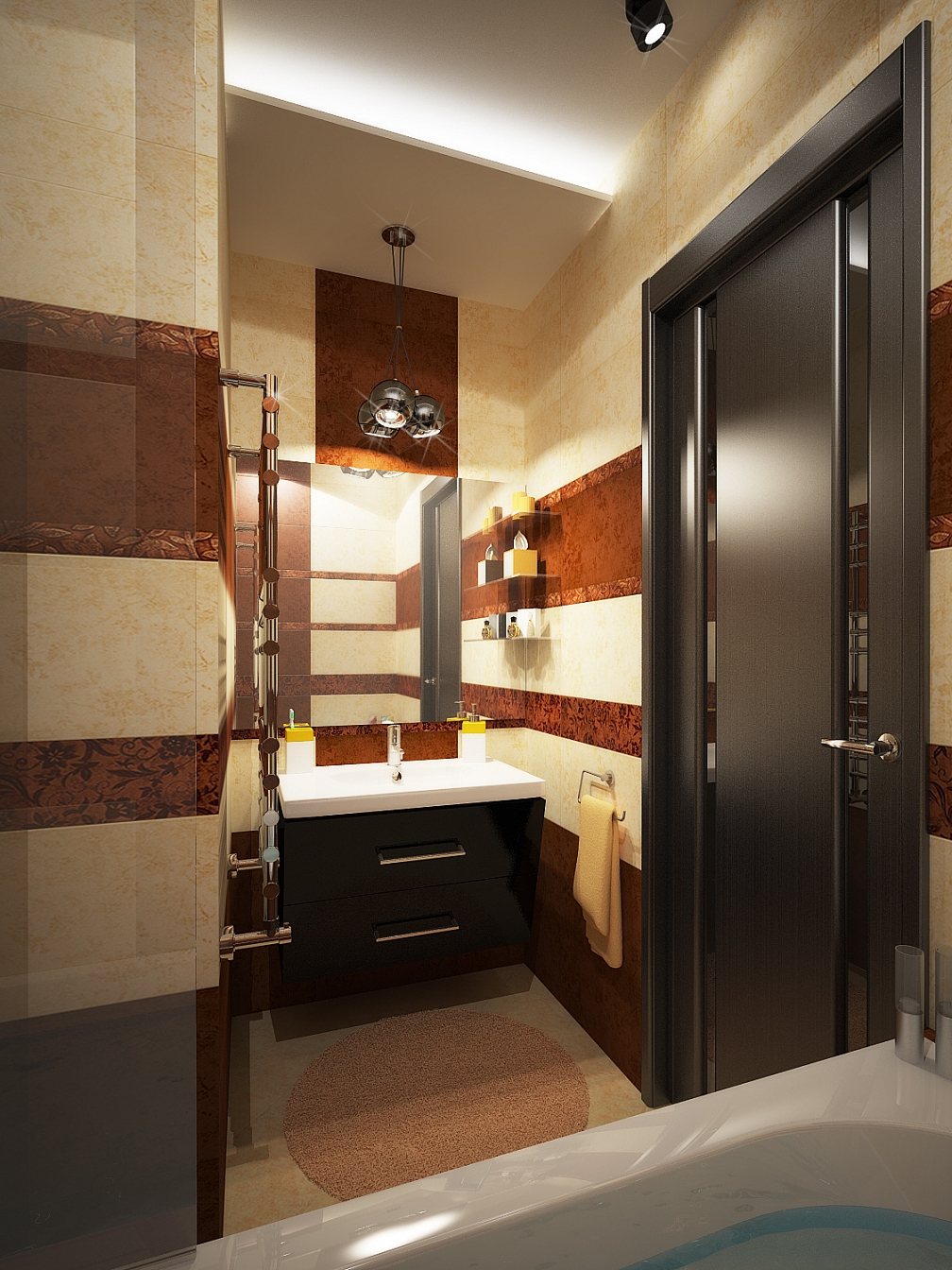 Дизайн проект дома на Владимира Невского: ванная комната, фото 2