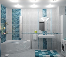 Разработка дизайна интерьера для квартиры на проспекте Патриотов: ванная комната, фото 1