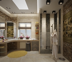 Дизайн проект интерьера дома на улице 1 мая: ванная комната, фото 9
