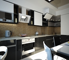 Дизайн проект квартиры на Олимпийском: кухня, фото 2