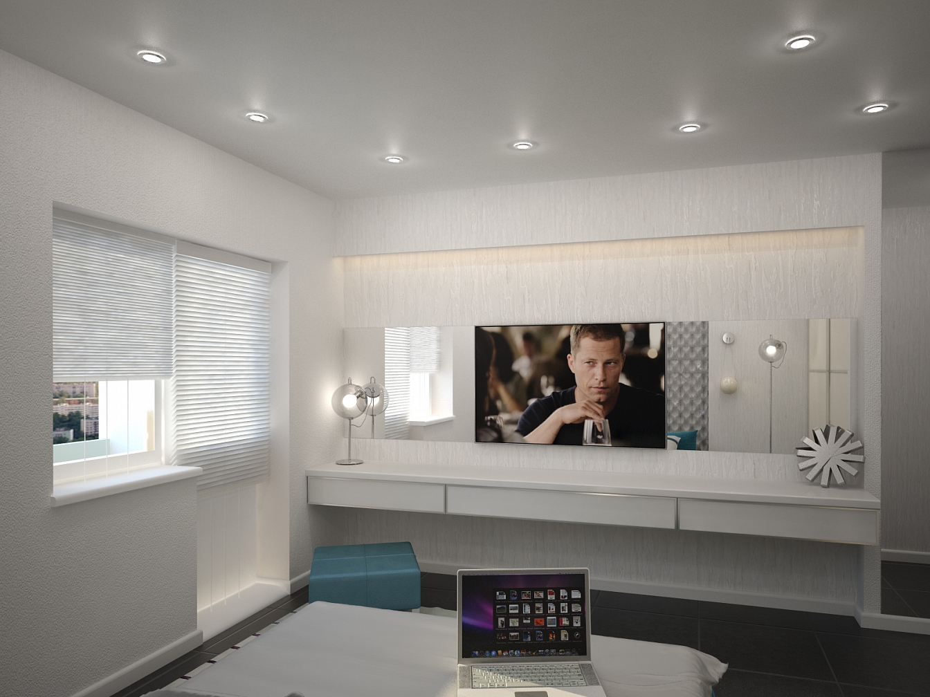 Дизайн проект квартиры на Кразнознаменной: спальня, фото 2