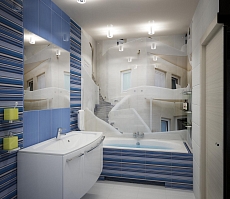 Дизайн проект квартиры на Большой Манежной 13: ванная комната, фото 4