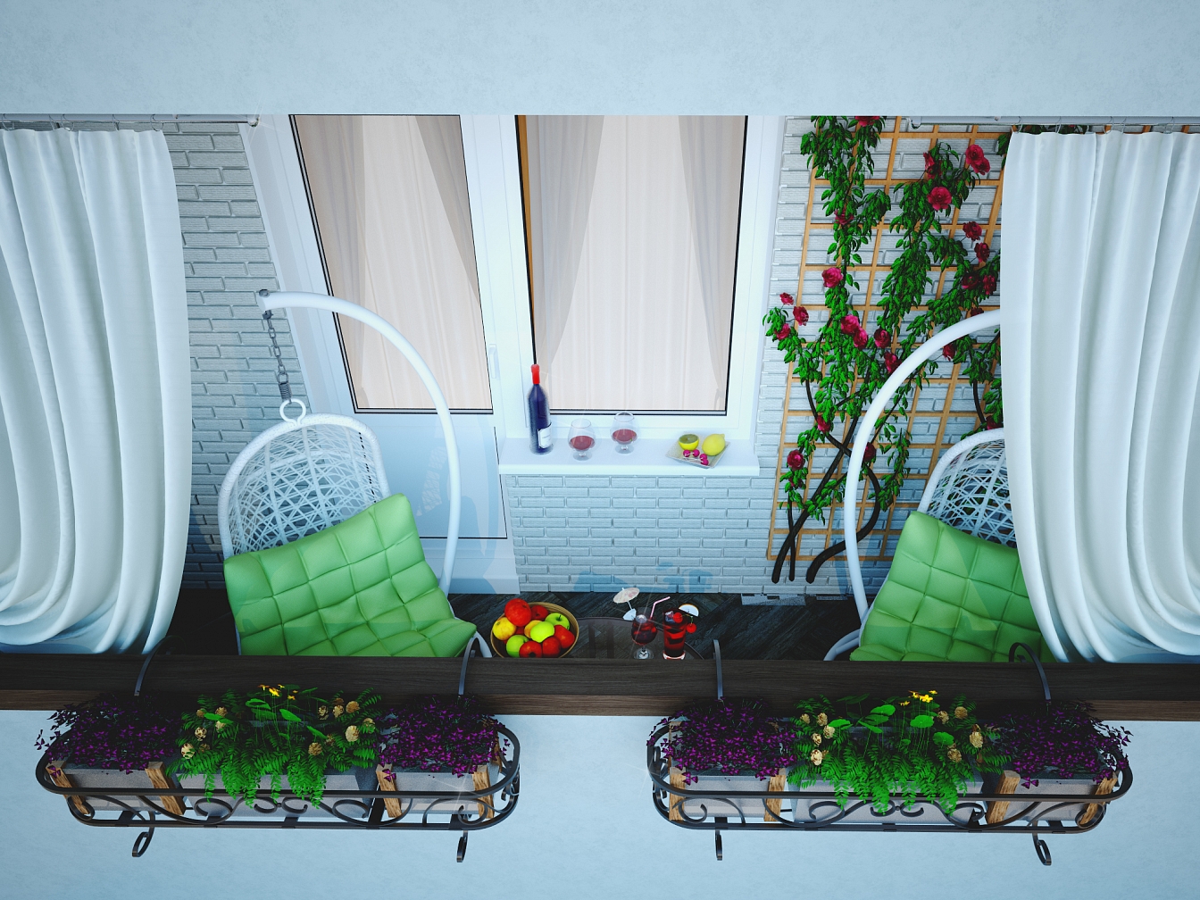 Дизайн проект для квартиры на Дурова: балкон, фото 4