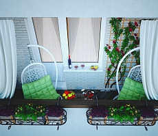 Дизайн проект для квартиры на Дурова: балкон, фото 4