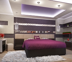 Разработка дизайна квартиры на Димитрова: спальня, фото 2
