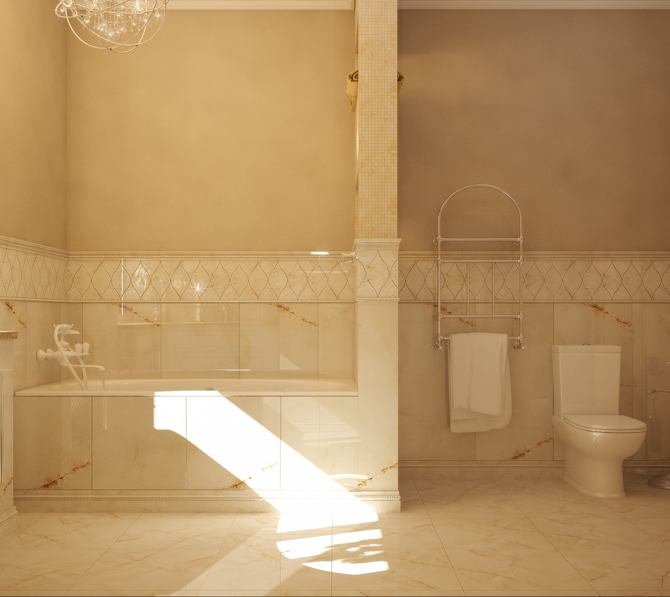 Разработка и реализация дизайн проекта коттеджа в поселке Ямное: туалет, фото 3 Разработка и реализация дизайн проекта коттеджа в поселке Ямное: туалет, фото 3