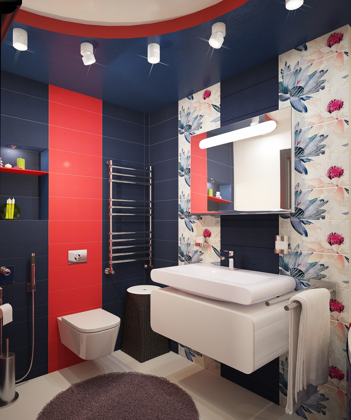 Разработка дизайна квартиры на Димитрова: ванная комната, фото 1