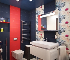 Разработка дизайна квартиры на Димитрова: ванная комната, фото 1