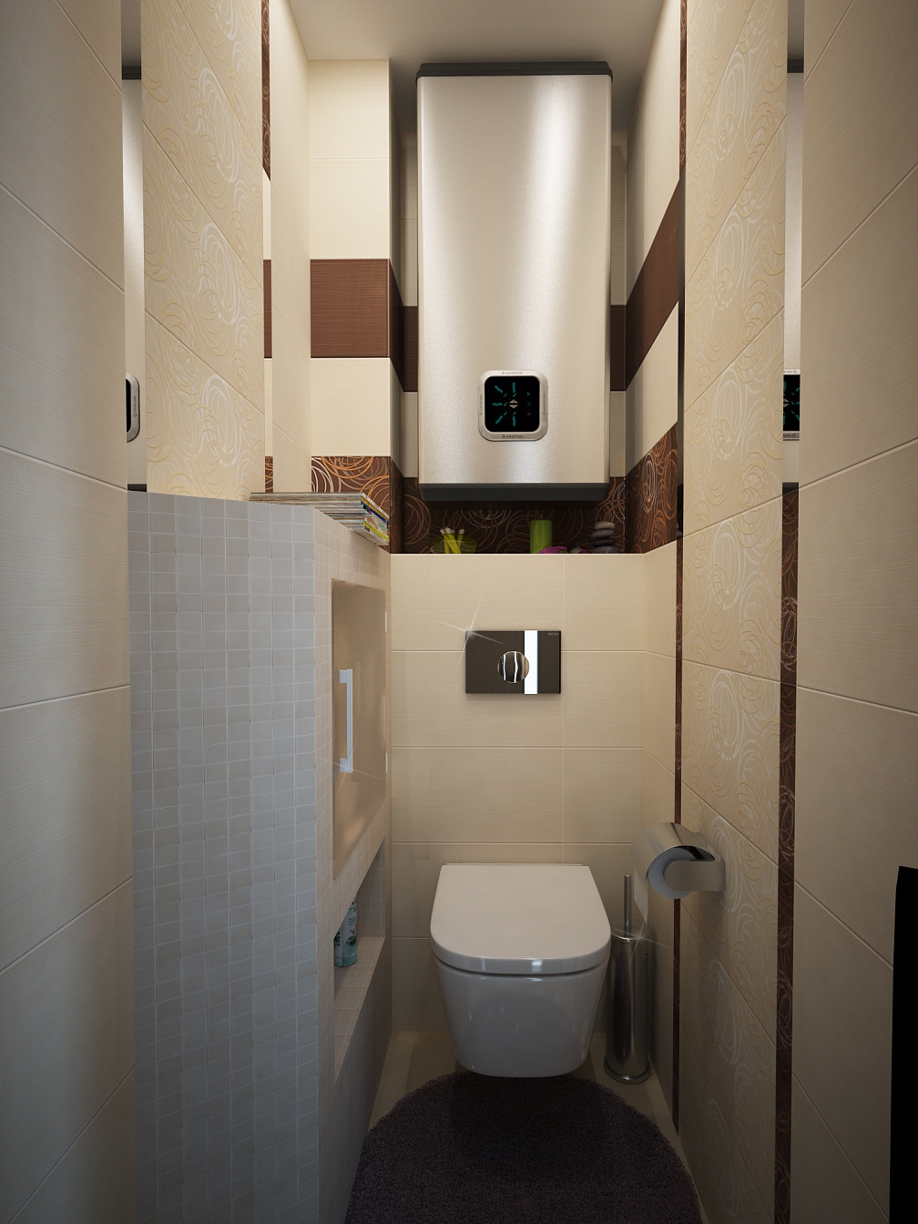 Дизайн интерьера квартиры на Фридриха Энгельса: туалет, фото 1